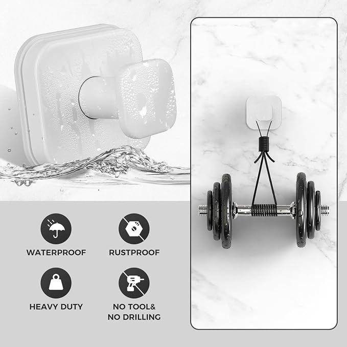 Shower Hooks for Inside Shower, Reusable Suction Cup Hooks for Glass Window - Image 4