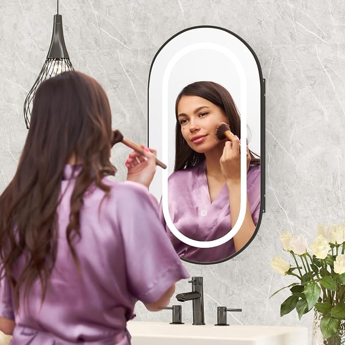 Led Oval Medicine Cabinet Mirror - Image 6