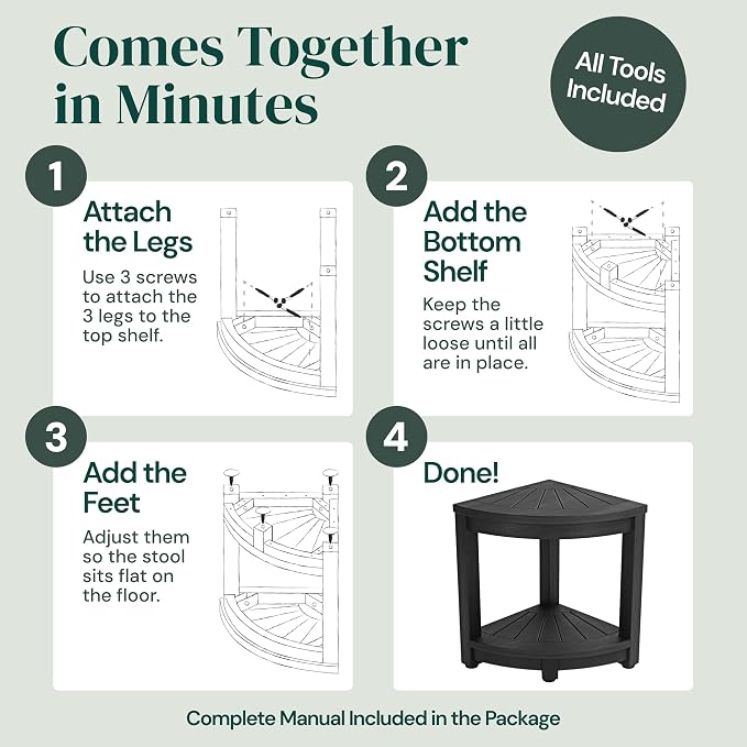 Plastic Corner Shower Stool - Image 7