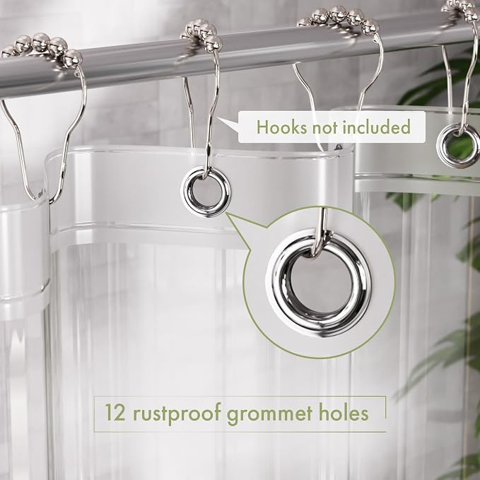 AmazerBath Extra Long Shower Curtain Liner, 84 Inches Long, 72x84 Plastic - Image 3