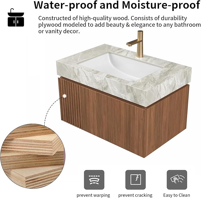 LKTART Floating 30 Inch Bathroom Vanity - Image 7