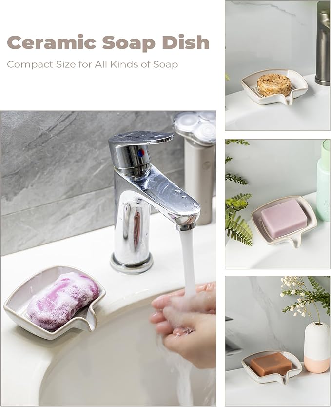 Soap Dishes, Ceramic Shower Soap Dish - Image 6