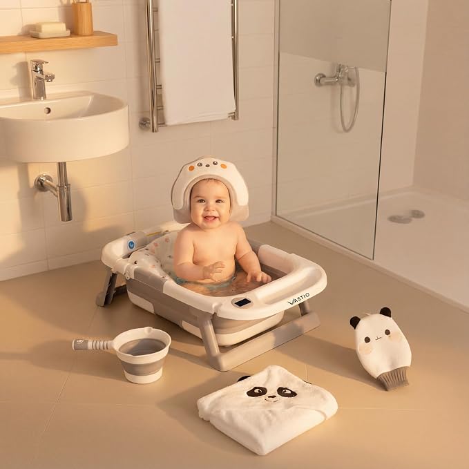 VASTIO™ 6-in-1 Collapsible Baby Bathtub Set – Foldable Baby Bath Tub - Image 2