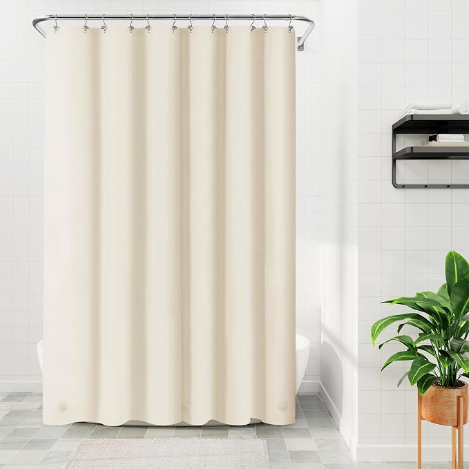 Barossa Design Beige Long Shower Curtain Liner 78" Height by BarossaDesign