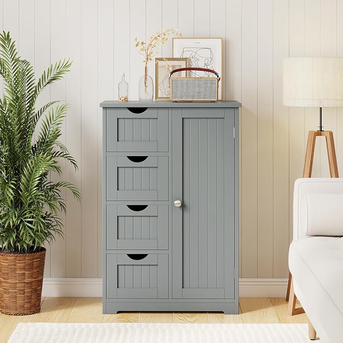 Giantex Bathroom Cabinet, Freestanding Storage Cabinet - Image 8
