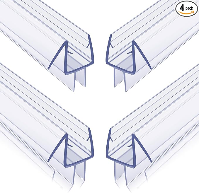 4-Pack Frameless Shower Door Bottom Seal by PETOX