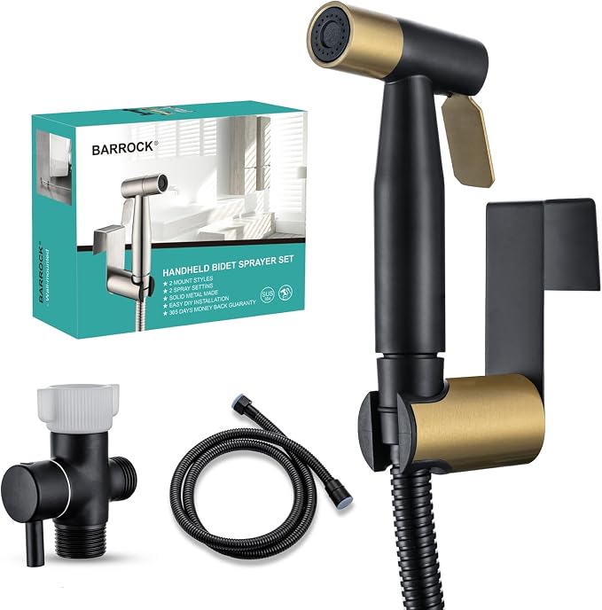 BARROCK Handheld Bidet Sprayer for Toilet, Stainless Steel Metal Made Baby by BARROCK