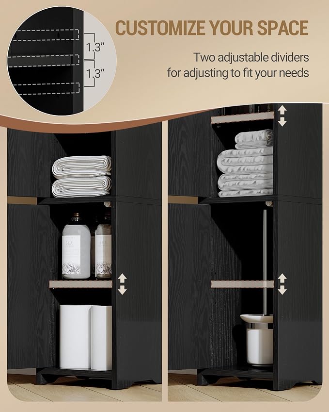 Bathroom Storage Cabinet, Corner Floor Cabinet - Image 6