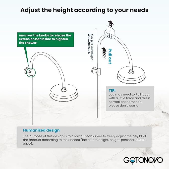 gotonovo Exposed Bathroom Shower System Classic Shower Kit 8 Inch Luxurious - Image 9