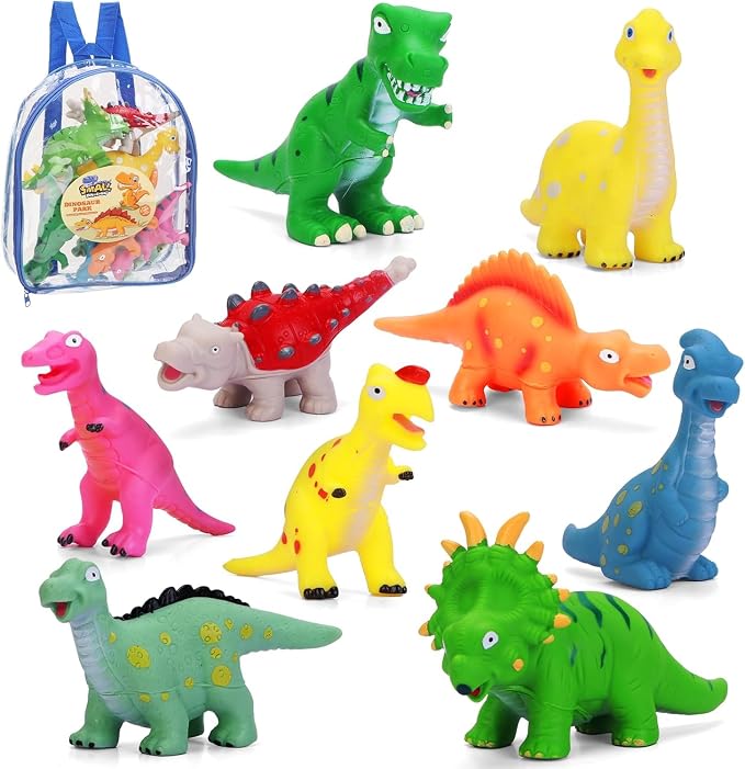 Dinosaur Bath Toys for Toddler Kids: No Hole Mold Free Bathtub Toys by Lemofix