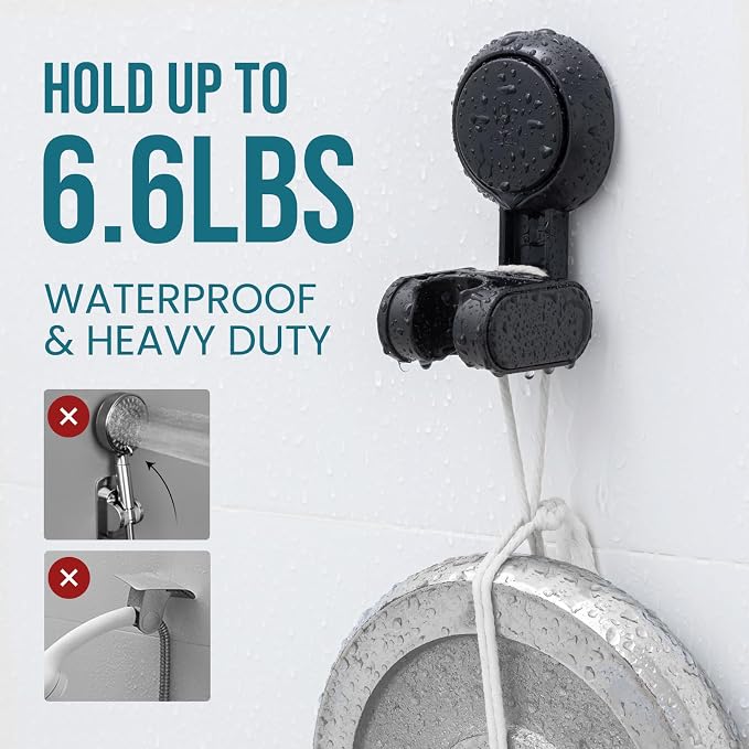 TAILI Shower Head Holder Suction Cup, Handheld Shower Head Bracket, Height - Image 6