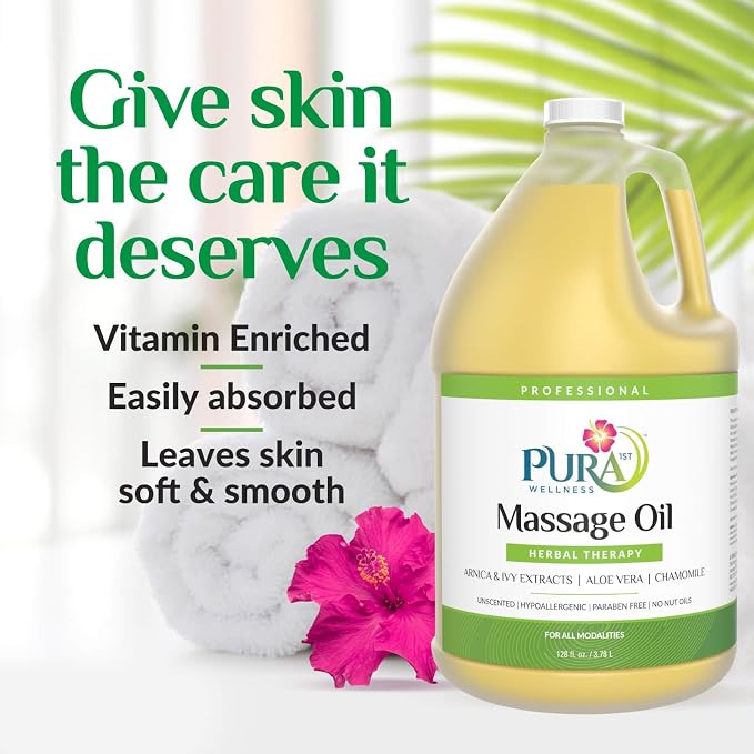 Wellness Professional Herbal Massage Oil, Hypoallergenic Formula - Image 2