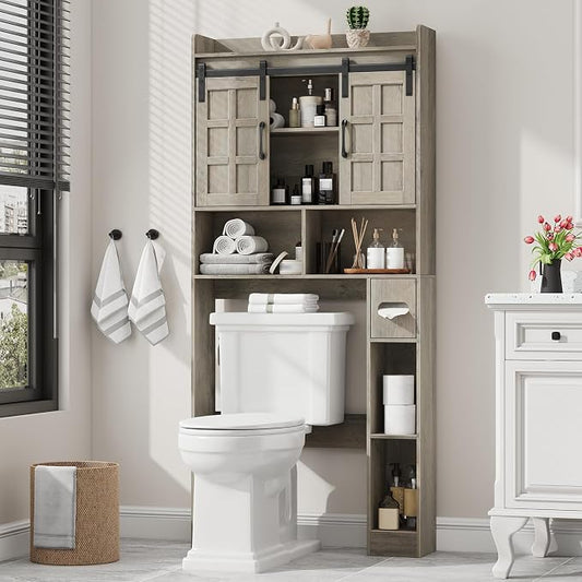 Over The Toilet Storage Cabinet, Farmhouse Storage Cabinet Over Toilet by Halitaa