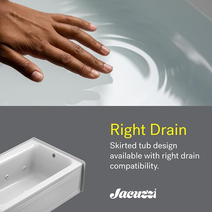 Jacuzzi SIGNATURE Acrylic Drop-In Bathtub, Jet Massage Tub, Slip Resistant - Image 6