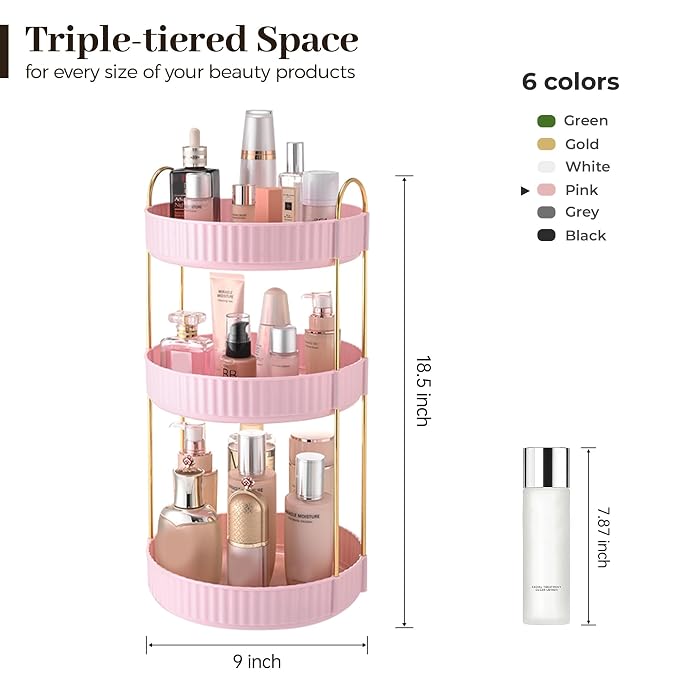 Aveniee 360 Rotating Makeup Organizer - Image 2