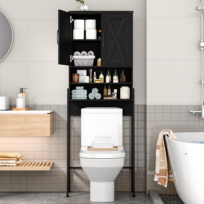 Vabches Over The Toilet Storage Cabinet, Farmhouse Over Toilet Storage Cabinet - Image 6