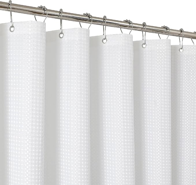 2-in-1 Waterproof Fabric Shower Curtain by THAIGEE
