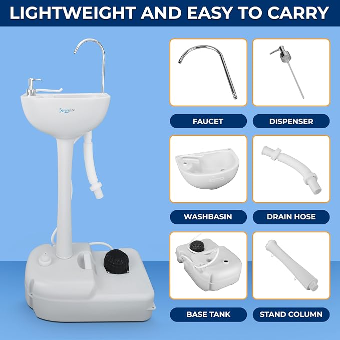 SereneLife Portable Camping Sink - Image 8