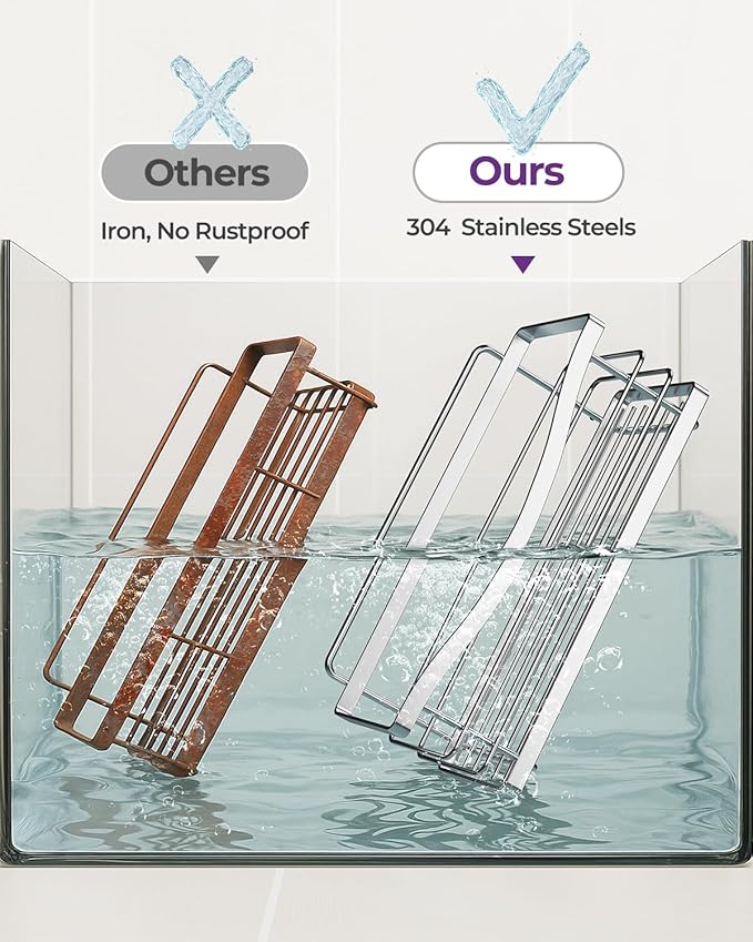 ODesign Shower Caddy 3 Pack-Shower Organizer Shelves Rack Rustproof SUS304 - Image 2