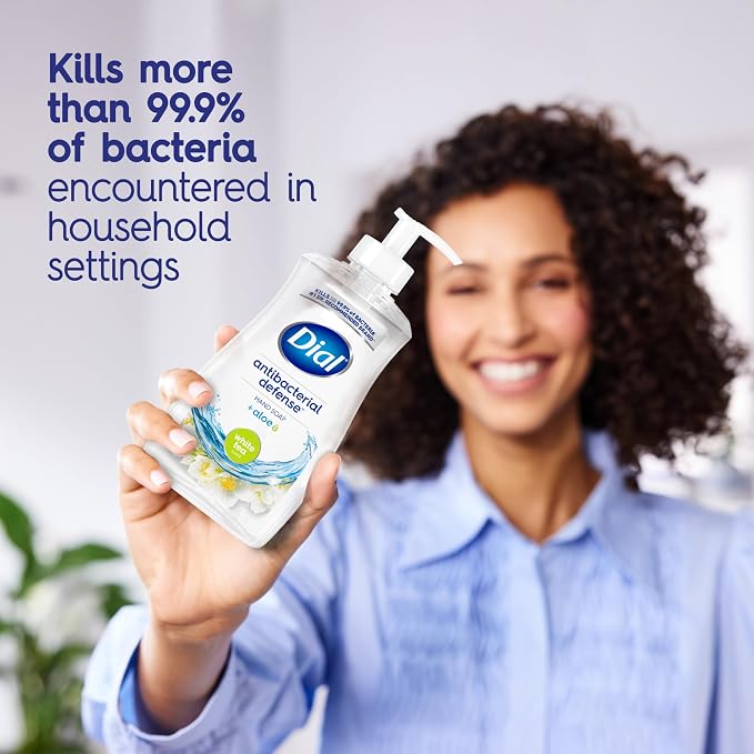 Dial Antibacterial Defense Liquid Hand Soap + Aloe, 11 Fl Oz, - Image 2