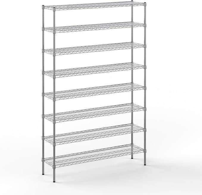 14" Deep x 54" Wide x 86" Height Wire Shelving Kit | 8-Tier | NSF Commercial by Regal+Altair
