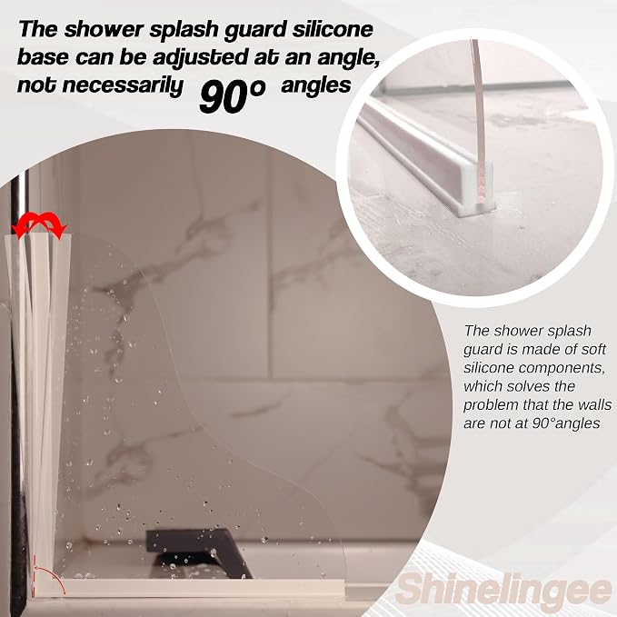 Shineligee 2 Pack Updated Shower Splash Guard, Large Splash Guards - Image 5