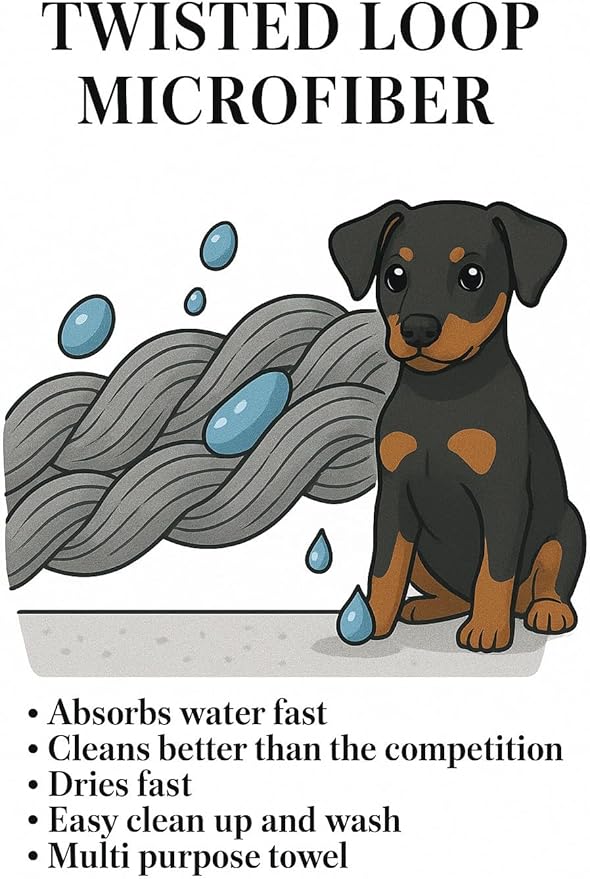 Premium Drying Towel – Small 16" x 24" Super Absorbent Microfiber Dog Bath - Image 6