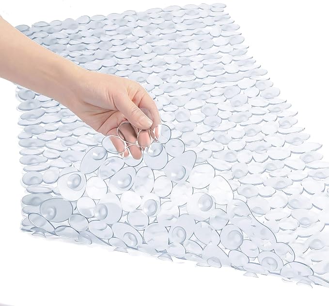 WELTRXE Non Slip Bath Mat Pebbles Bathtub Mat by WELTRXE