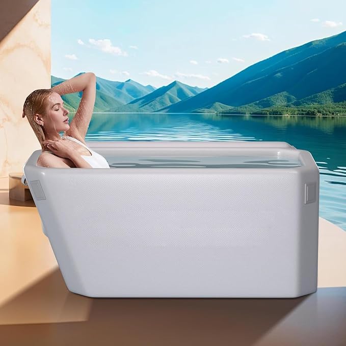 DEEPTIME Angled Portable Ice Bath Tub Cold Plunge | - Image 5