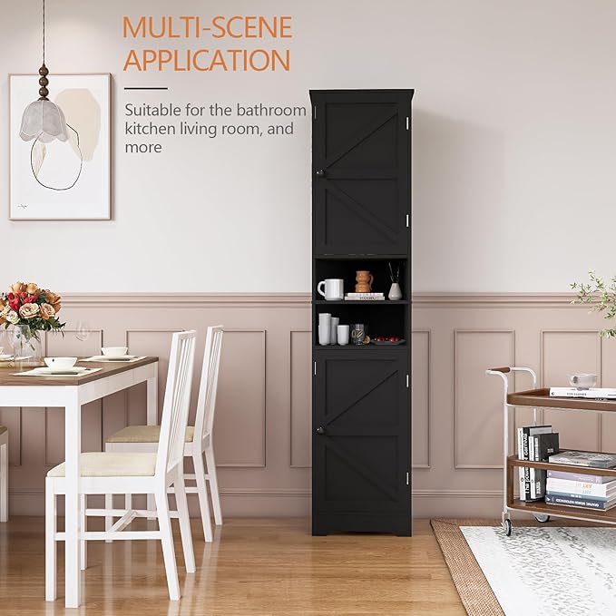 Tall Bathroom Cabinet, Storage Cabinet - Image 4