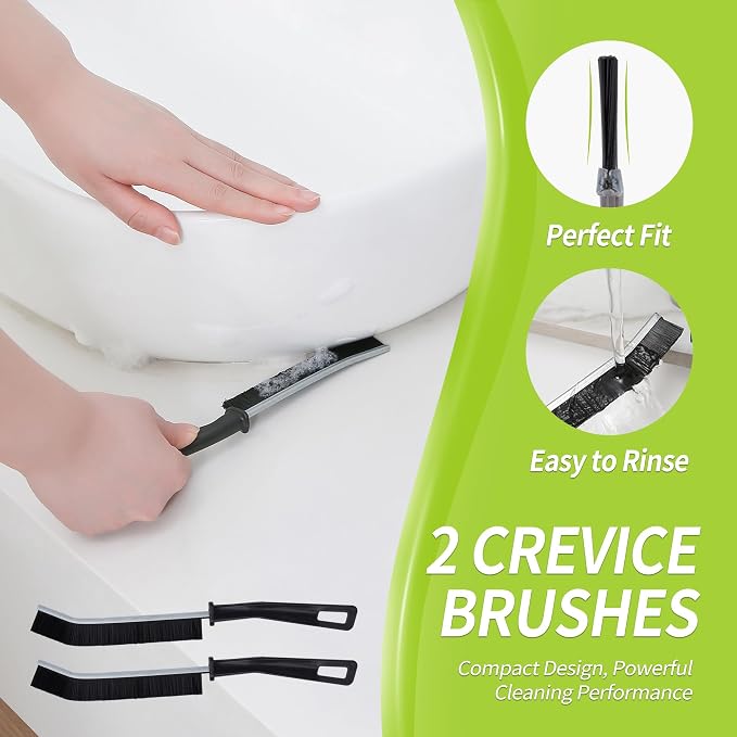 Grout Brush with Long Handle, Grout Cleaner Brush - Image 5
