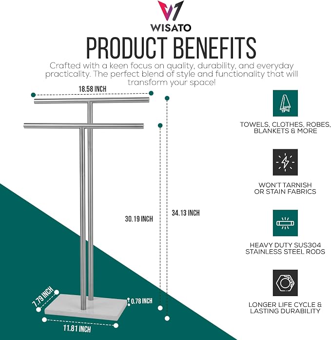 Free Standing Towel Rack for Bathroom - Image 3