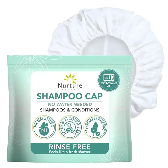 No Water Rinse Free Shampoo Cap by Nurture | Microwavable Hair Washing & by NurtureValley