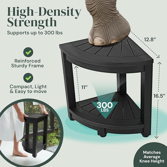 Plastic Corner Shower Stool - Image 2