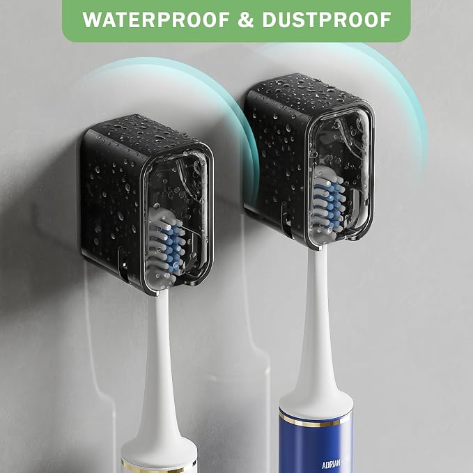 2-Pack Innovative Single Slot Toothbrush Holders - Image 2