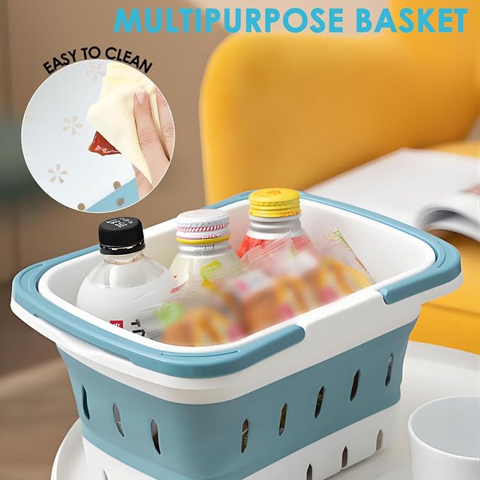 Portable Shower Caddy Tote – Collapsible Plastic Basket - Image 6