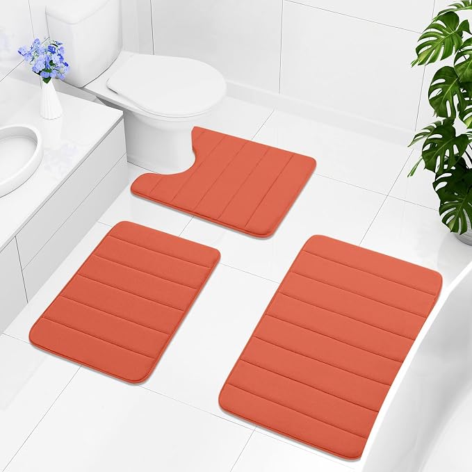 Buganda Memory Foam Bath Mat, Ultra Soft and Non-Slip Bathroom Rugs, Water - Image 8