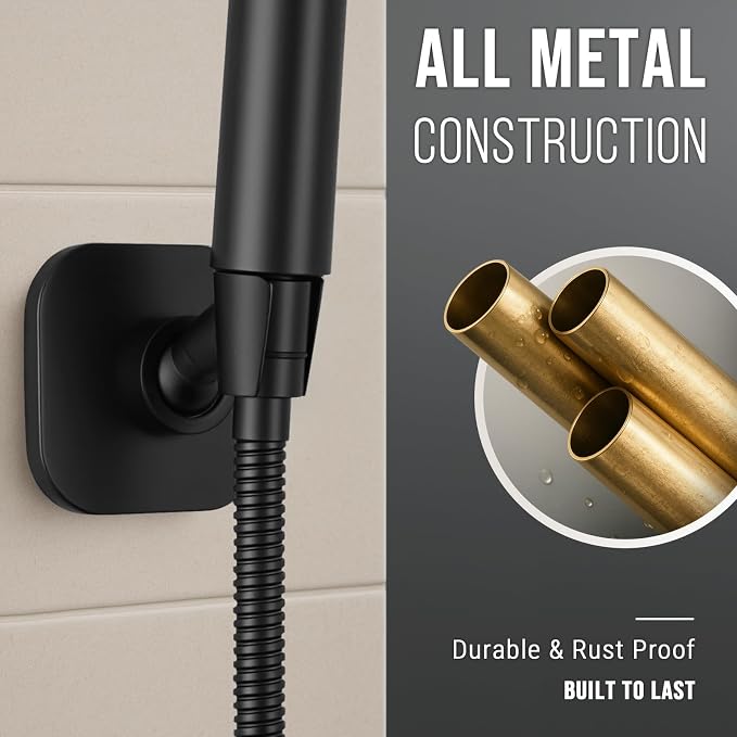 G-Promise All Metal Handheld Shower Head Holder, Adjustable Wall Mount Shower - Image 2