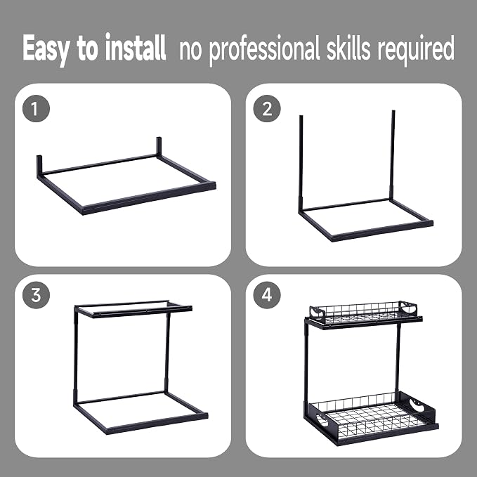 2 Pack Pull-Out Storage Basket Under Sink Organizers Under Sink Storage Racks - Image 4