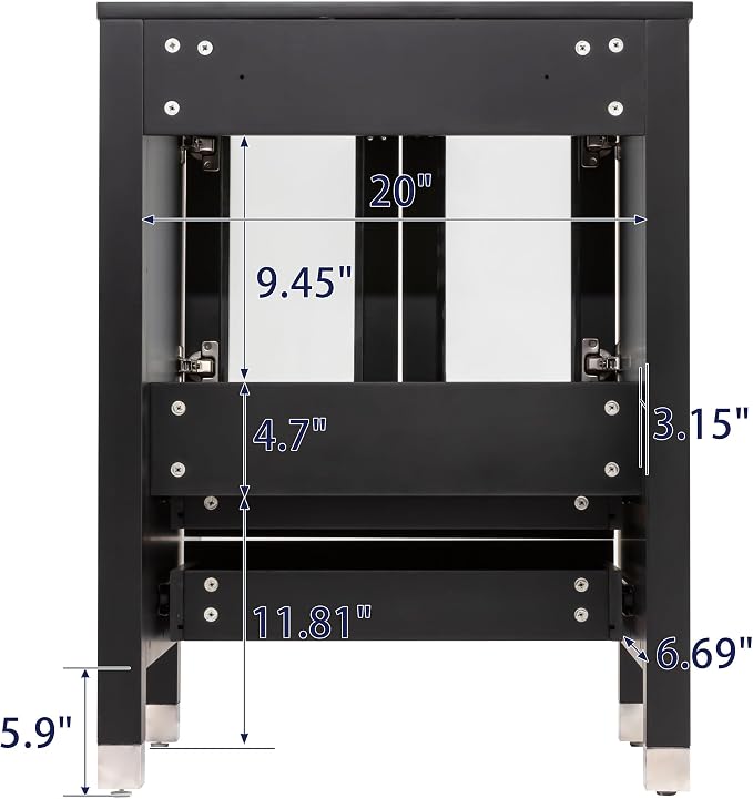 LUCKWIND 48" Bathroom Vanity Sink Combo, 24-inch Main Cabniet - Image 7