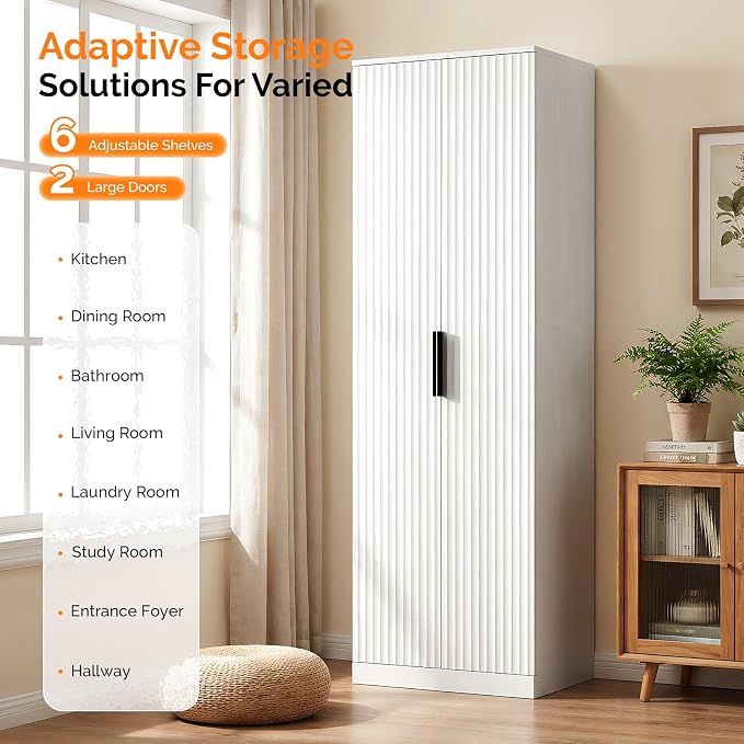 VINGLI 70" Modern Pantry Cabinet - Image 6