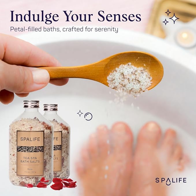 SpaLife Tea Spa Petal-Infused Effervescent Mineral Bath Salts - Image 3