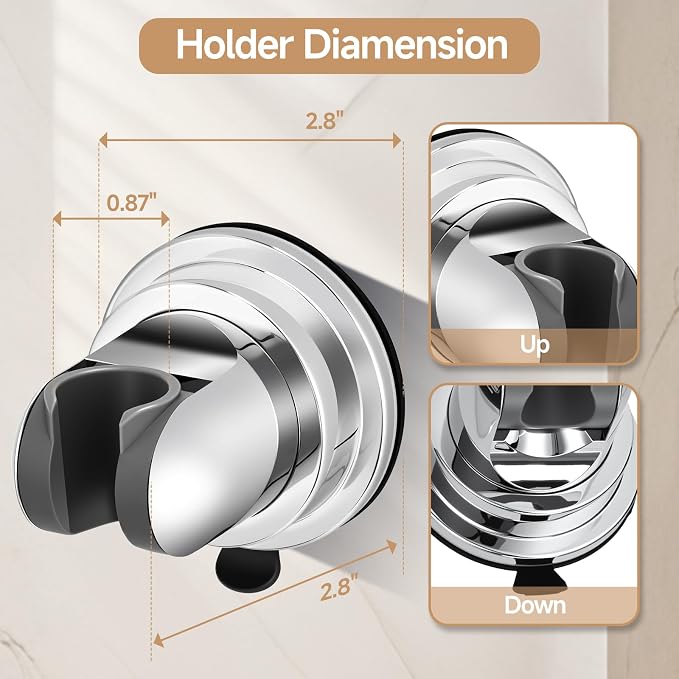 Shower Head Holder, Removable Shower Head Holder Suction - Image 4