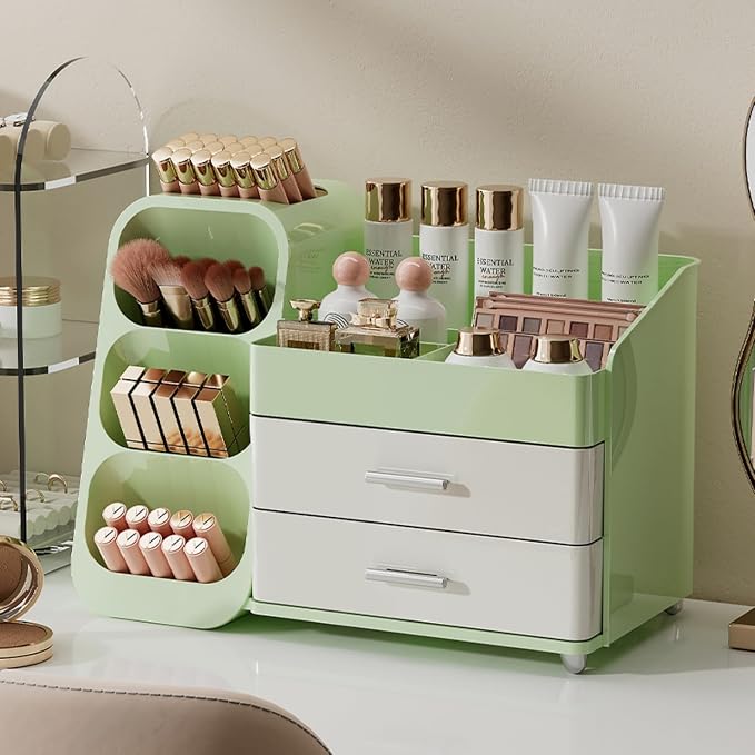 Makeup Organizer with Drawers for Vanity, Spacious Cosmetic Display Case by Booklov