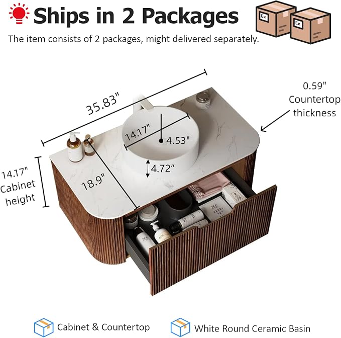 36 inch Floating Bathroom Vanity - Image 2