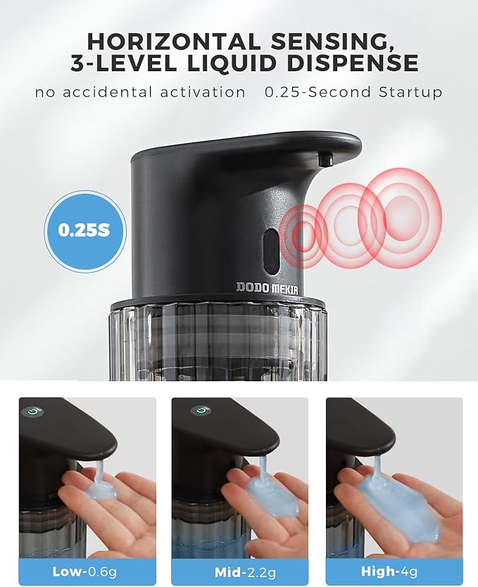Automatic Liquid Soap Dispenser Touchless, 10oz/300ml Rechargeable, 3 - Image 3