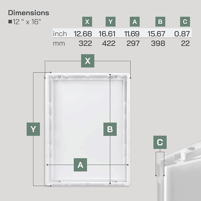 Vent Systems White ABS Plastic Access Panel 12 x 16 Inch - Image 2