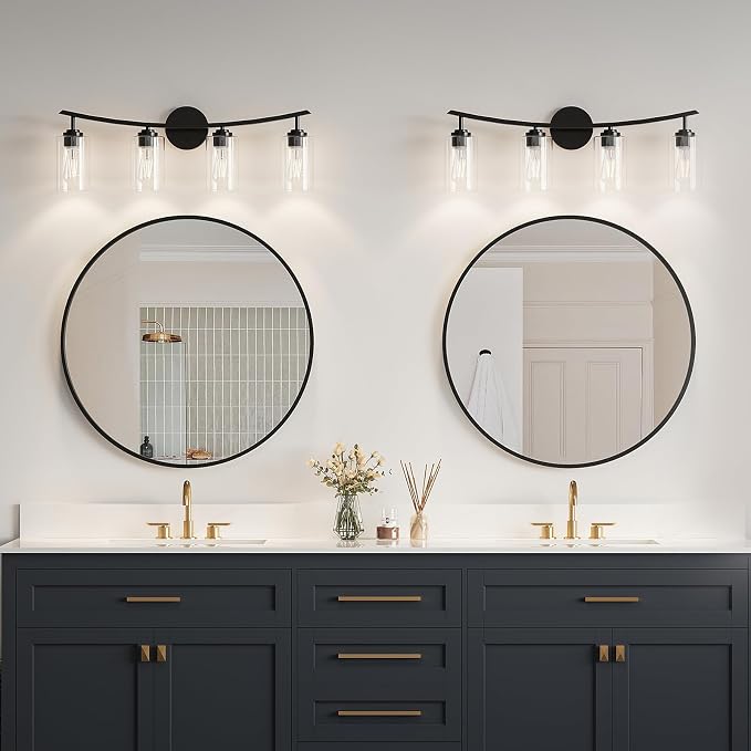 USHOWER 4-Light Bathroom Light Fixtures, Vanity Lights - Image 8