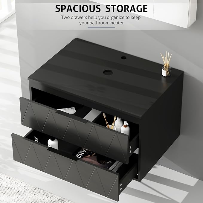 eclife 30" Floating Bathroom Vanities - Image 5