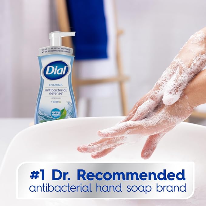 Dial Antibacterial Defense Foaming Hand Soap + Aloe, Spring Water Scent - Image 3